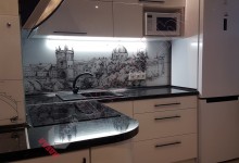 Кухня в стиле минимализм серия домов ЗА-ОПБ с круглыми углами №04